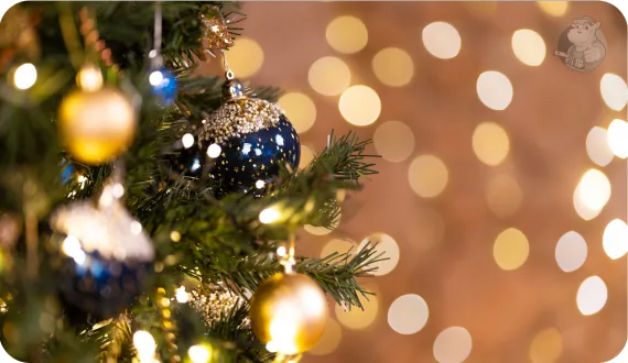 złoto-niebieska choinka 